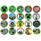 TMineCZ Set 20 cake toppers de zahar gata decupate Minecraft d5cm